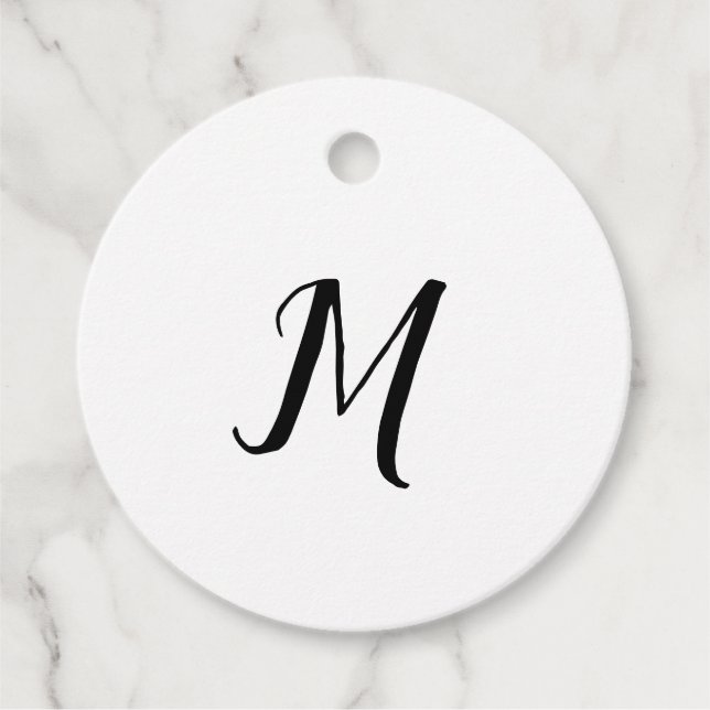 ÉTIQUETTES CADEAU SIMPLE MONOGRAMME MINIMAL ÉLÉGANT PORTE - CLÉ (Devant)
