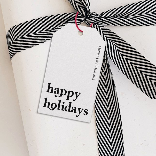 Étiquettes-cadeau Simple Noël épuré minimaliste (Créateur téléchargé)