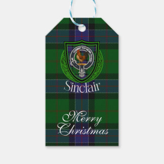 Étiquettes-cadeau Sinclair Scottish Clan Tartan & Crest