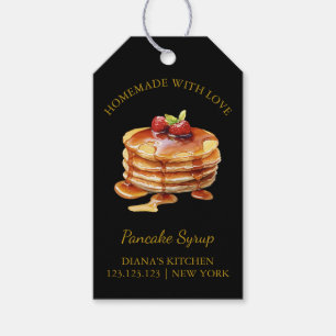 Étiquettes-cadeau Sirop de crêpe maison simple Hang Tag l Noir