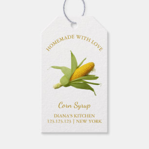 Étiquettes-cadeau Sirop de maïs maison simple Hang Tag l Blanc