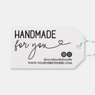 Étiquettes-cadeau Site Web du logo Cardiaque fait main pour vous Méd