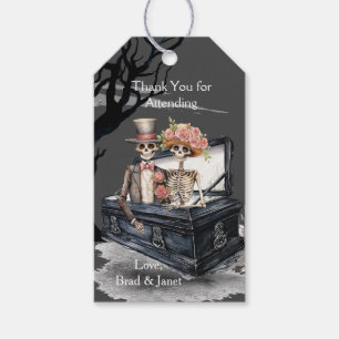 Étiquettes-cadeau Skeleton Couple Mariage