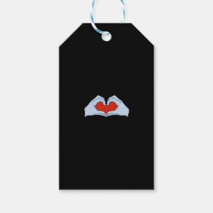 Étiquettes-cadeau Skeleton Heart Hands Classic & Basic Halloween