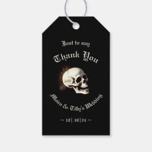 Étiquettes-cadeau Skeletons dansants Mariage gothique