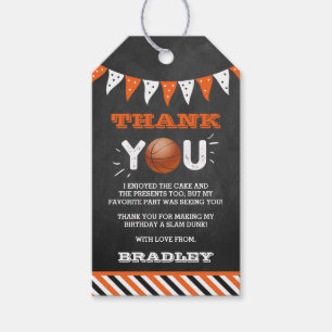 Étiquettes-cadeau Slam Dunking The Big One   Basketball Anniversaire