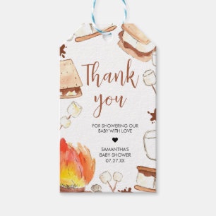 Étiquettes-cadeau S'more Camping Baby shower Favoriser Tags