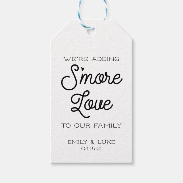 Étiquettes-cadeau S'more Love Baby shower Favoriser (Devant)