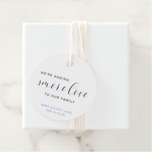 Étiquettes Cadeau Smore Love Blue Boy Elegant Baby shower