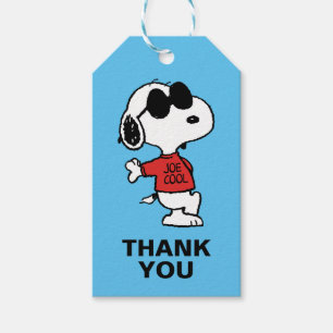 Étiquettes-cadeau Snoopy "Joe Cool" debout