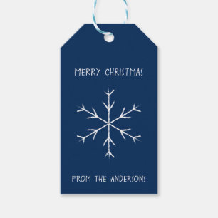 Étiquettes-cadeau Snowflake Joyeux cadeau de Noël Tags pour les fête