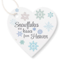 Snowflake Kisses from Heaven Tags cadeaux