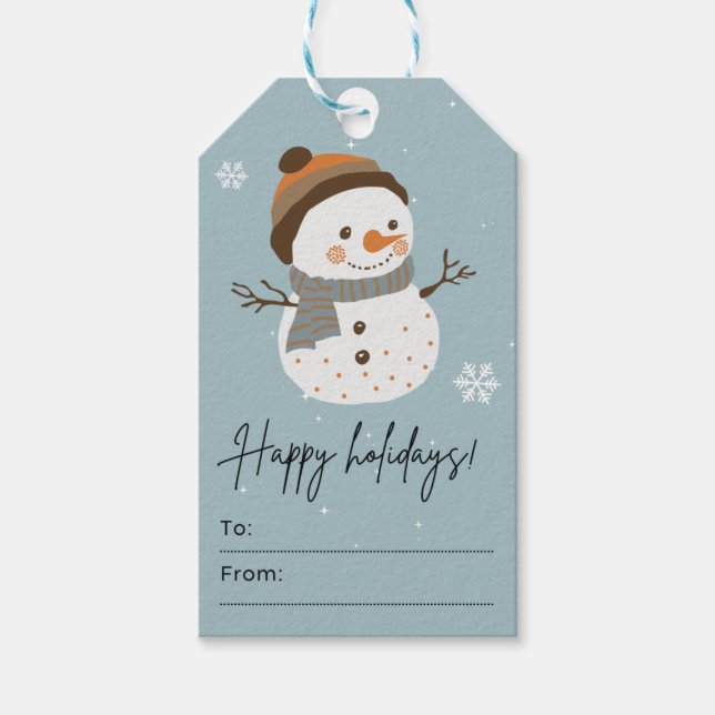 Étiquettes-cadeau Snowman (Devant)