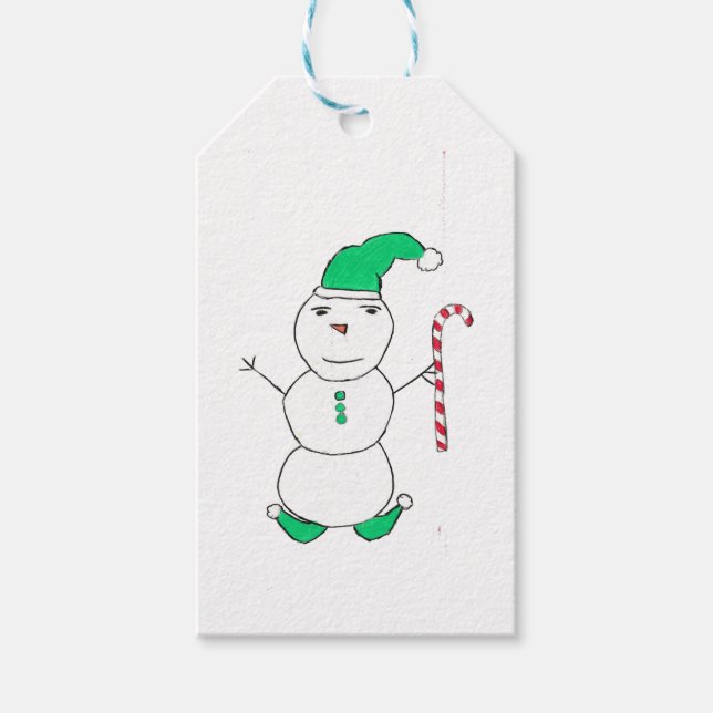 Étiquettes-cadeau Snowman (Devant)