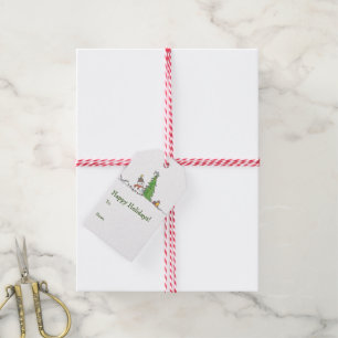 Étiquettes-cadeau Snowman Holiday