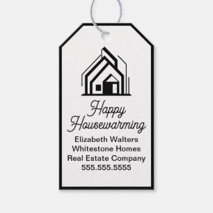 Étiquettes-cadeau Société immobilière élégante Realtor personnalisé