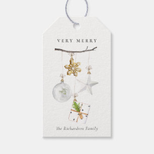 ÉTIQUETTES-CADEAU SOFT BLUSH ROSE PINK CHRISTMAS ORNAMENT CHEEURS