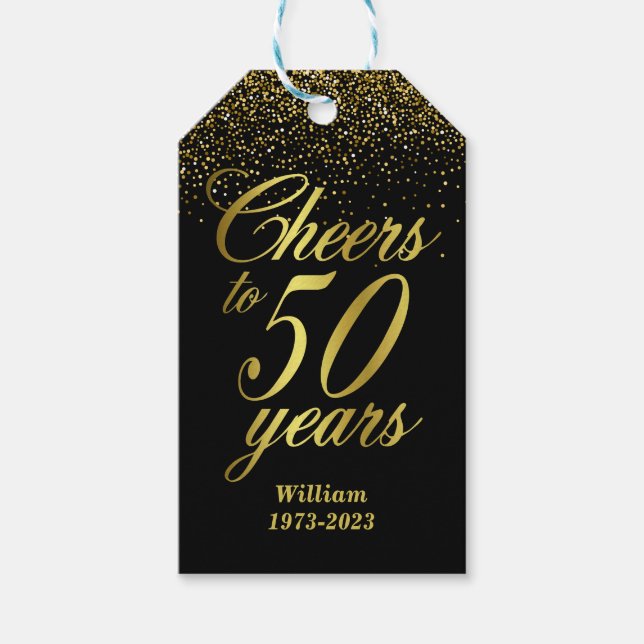 Étiquettes-cadeau Soirée de 50 ans 50e anniversaire (Devant)