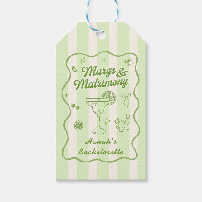Étiquettes-cadeau Soirée de célibataire sur le thème de Margarita (Devant)