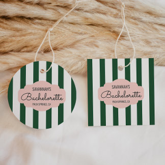 Étiquettes Cadeau Soirée de Fiançailles Rose et Verte de Beverly Hil