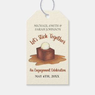 Étiquettes-cadeau Soirée de mariage fiançailles Sticky Toffee Puddin
