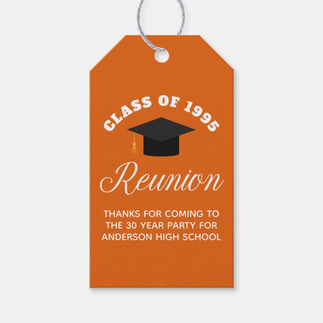 Étiquettes-cadeau Soirée de réunion du lycée d'Orange (Devant)