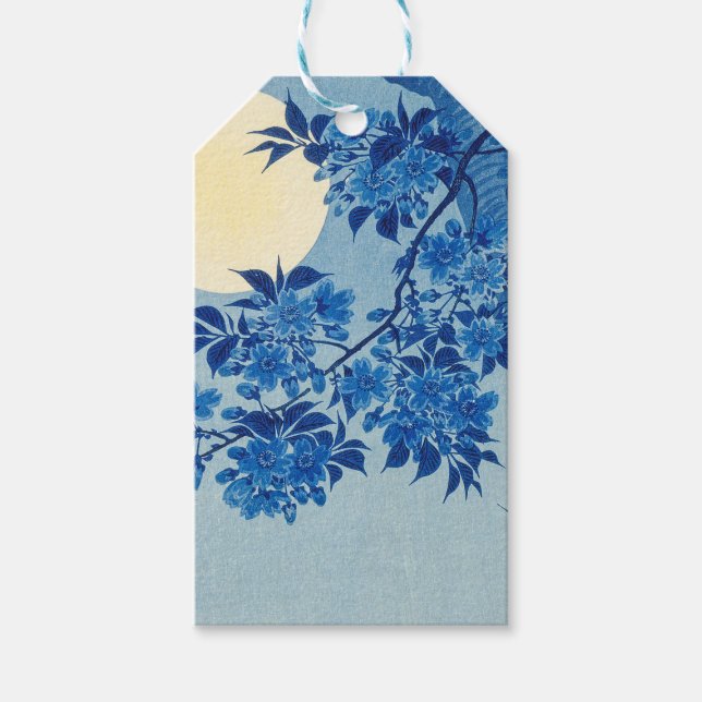 Étiquettes-cadeau Soirée Lune Arbre Bleu Lune (Devant)