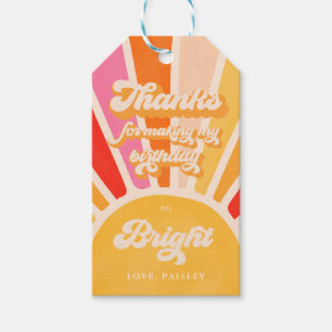 Étiquettes-cadeau Soleil Anniversaire Boho 1er Voyage Autour Du Sole