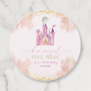 Étiquettes Cadeau Son Royal Five-Ness Princess 5th Birthday Party