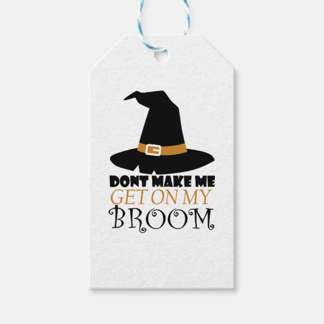 Étiquettes-cadeau Sorcière sur Halloween (Devant)