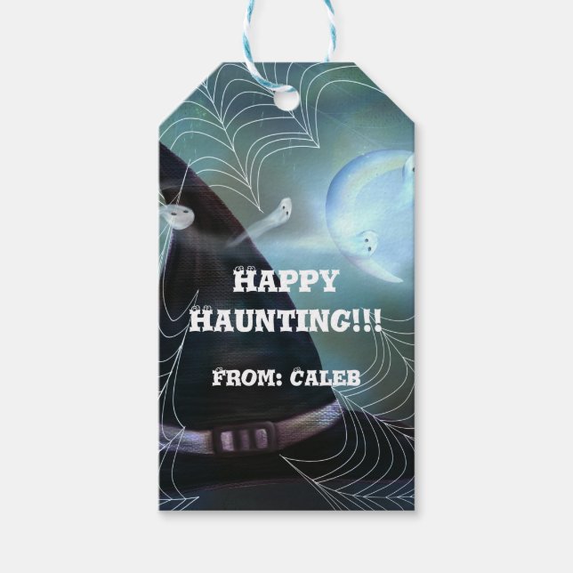 Étiquettes-cadeau Sorcières Ghomajorité Nuit Halloween Fête Favorise (Devant)