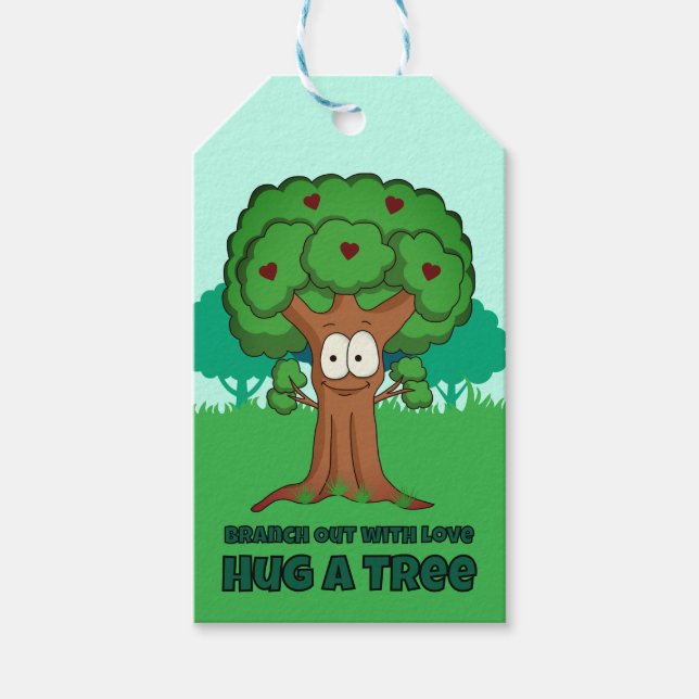 Étiquettes-cadeau Sortir Avec L'Amour Accrocher Un Arbre (Devant)