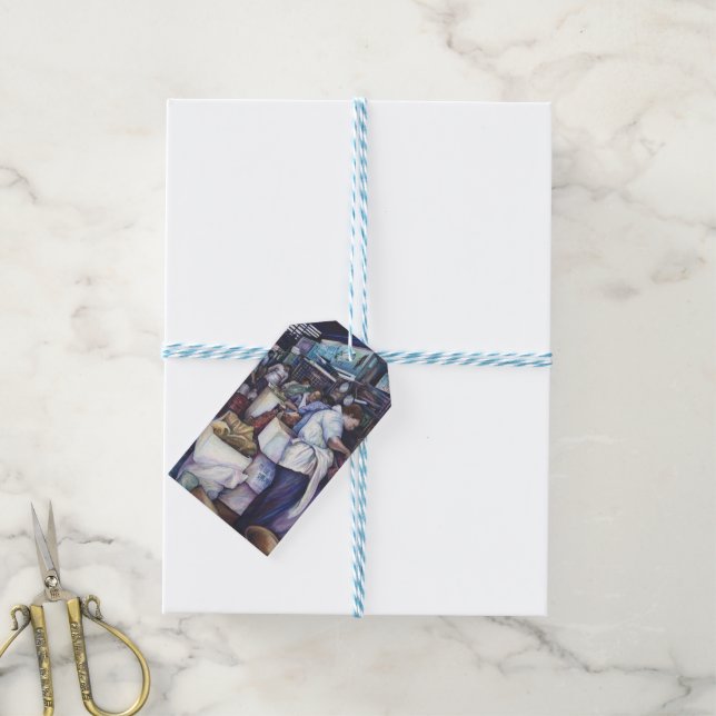 Étiquettes-cadeau Soupe à la tête de poisson, Singapour (Avec de laficelle)