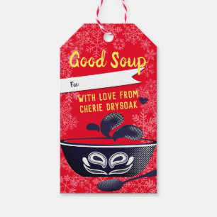 Étiquettes-cadeau Soupe de Noël faite maison un pot cadeau recette