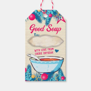 Étiquettes-cadeau Soupe de Noël faite maison un pot cadeau recette