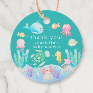 Étiquettes Cadeau Sous le Baby shower Sea Adventure