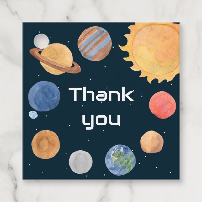 Étiquettes Cadeau Space Adventure : Planètes (Devant)
