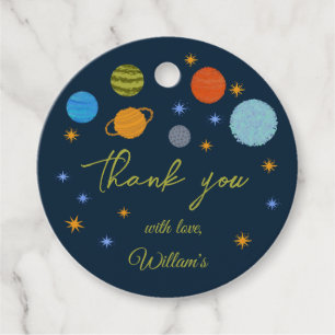 Étiquettes Cadeau Space Planètes Galaxy Stars Garçon Baby shower Cad