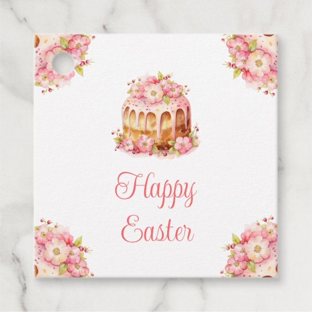 Étiquettes Cadeau Spring Cake Easter Brunch (Devant)