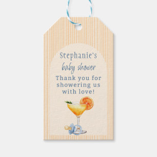 Étiquettes-cadeau Spritz Aperol Orange Bleue Citron Garçon Baby Show