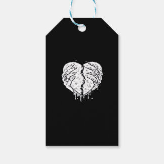 Étiquettes-cadeau Squelette Mains Coeur - Coeur gothique Classique