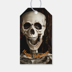 Étiquettes-cadeau Squelette qui rit Halloween personnalisé