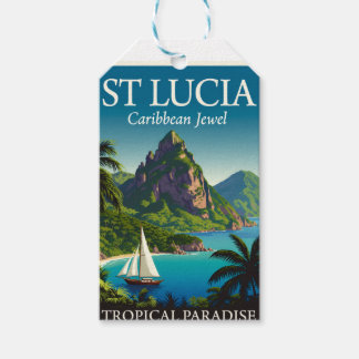 Étiquettes-cadeau St Lucia Caribbean Jewel