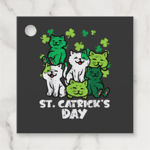 Étiquettes Cadeau St Patricks Catricks Day Cats Saint Pattys