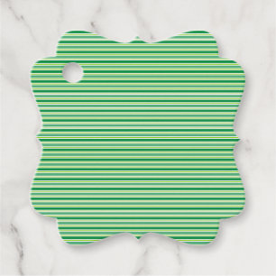 Étiquettes Cadeau St. Patrick's Day Green Stripes Motif-54608