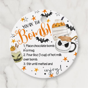 Étiquettes Cadeau Stars Mugs Halloween Hot Chocolate Bomb
