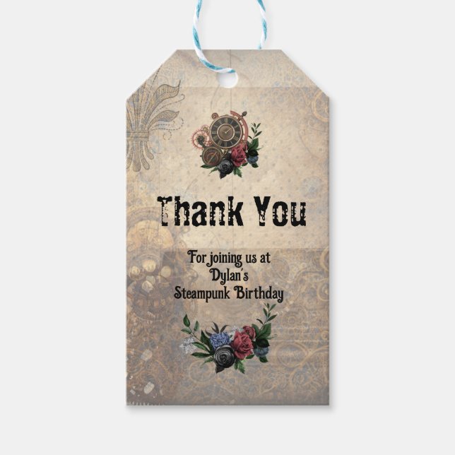 Étiquettes-cadeau Steam Punk Fête à thème Favoriser le Merci (Devant)