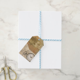 Étiquettes-cadeau Steampunk Gentleman Pocket Watch Bowler Tags cadea