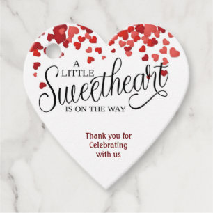 Étiquettes Cadeau stickers baby shower faveur coeurs amoureux