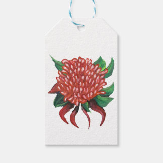Étiquettes-cadeau Stickers Waratah dessinés à la main